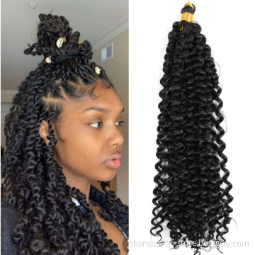 Synthetic hair extension freetress water wave crochet hair pieces for women